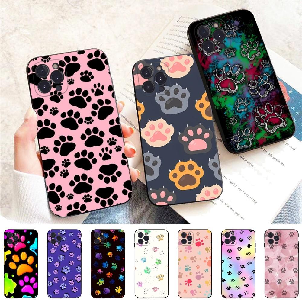 Cute Dog Paw Phone Case Silicone Soft for iphone 15 14 13 12 11 Pro Mini XS MAX 8 7 6 Plus X XS XR Cover