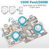 Wireless Doorbell, 300m Range, 36 Ring Tones, 4 Volume Levels, 1 Transmitter & 2 Receivers