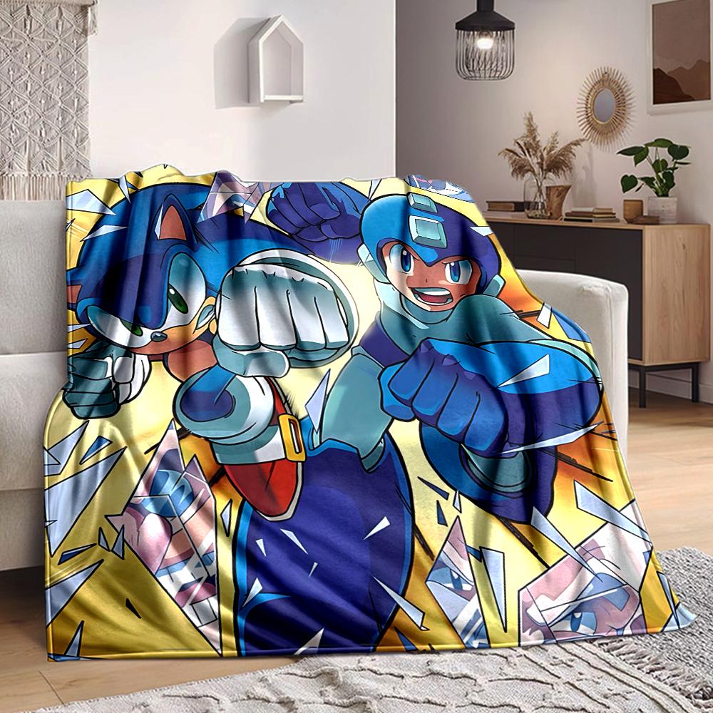 1Pc Superhero Teamup Flannel Blanket, Soft And Comfortable, Casual Warm, Camping Travel, Christmas, Halloween Xmas Gift N1125