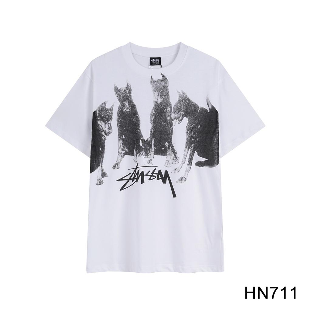 Stussy Летняя новая футболка из высококачественного хлопка с круглым вырезом для мужчин и женщин 2025 года, классический логотип с новым рисунком, парная футболка