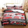 Комплект постельного белья с 3D-треком, мультяшный инженерный автомобиль, пуховый пододеяльник с принтом, 2/3 шт. DE135 * 200, полноразмерное украшение для детской комнаты