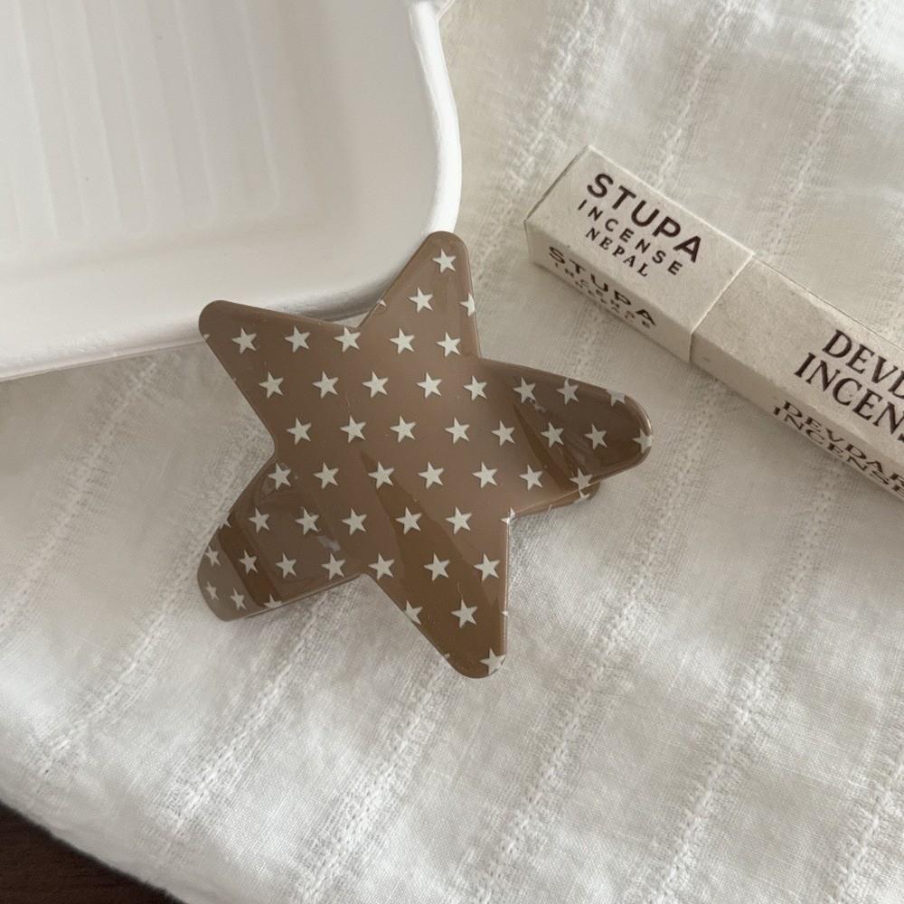Geometric Acrylic Shark Clip Y2K Hair Clips Cool Star Shape Hair Claw Daily Wear