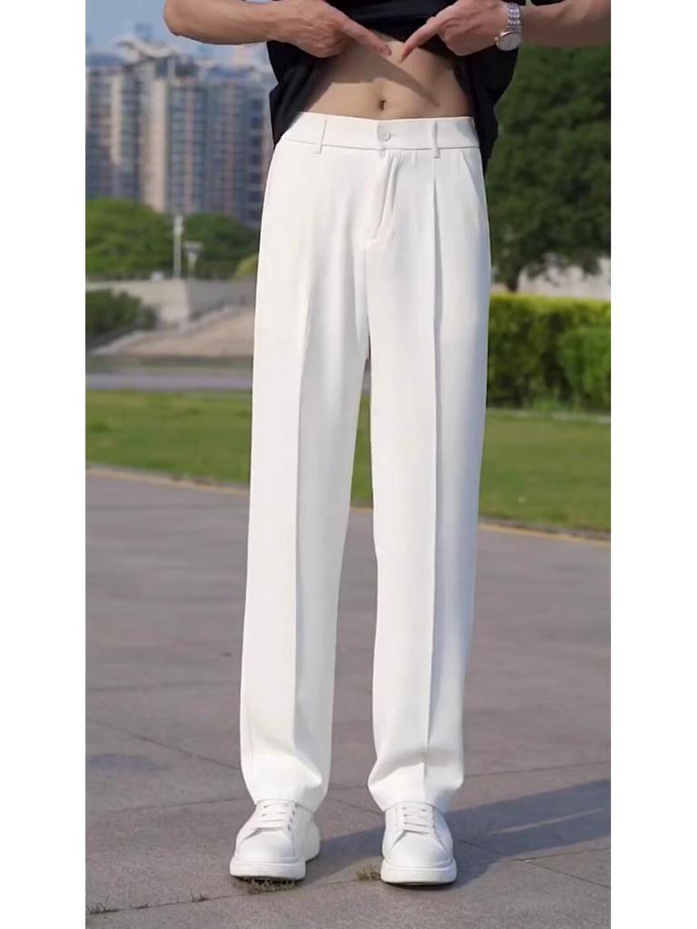 Мужские модные брюки-костюм хай-стрит длиной девять точек - Большой размер, Прямой крой