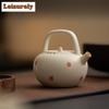 200ml Boutique Soda Glaze Teapot Japanese Broken Persimmon Ruyi Ot Tea Brewing Kettle With Infuser Gongfu Teaware Ornaments