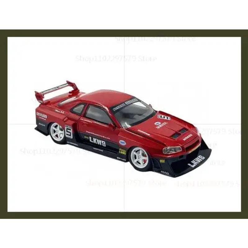 1/24 Nissan GTR R34 Technical Modified Alloy Car Model with Sound Light Features Kids Toy Collectible Gift Sports Car Decor Holiday Gift