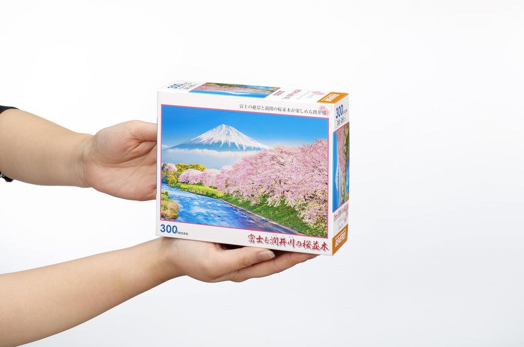 [Made in Japan] Beverly 300-Piece Jigsaw Puzzle: Mount Fuji and the Cherry Blossoms of the Jun'i River (26 x 38 cm) 300-125