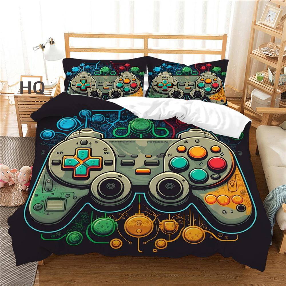 3D игровая консоль с принтом, покрывала для подростков, двойной размер, пододеяльник, роскошный мягкий высококлассный декор для спальни