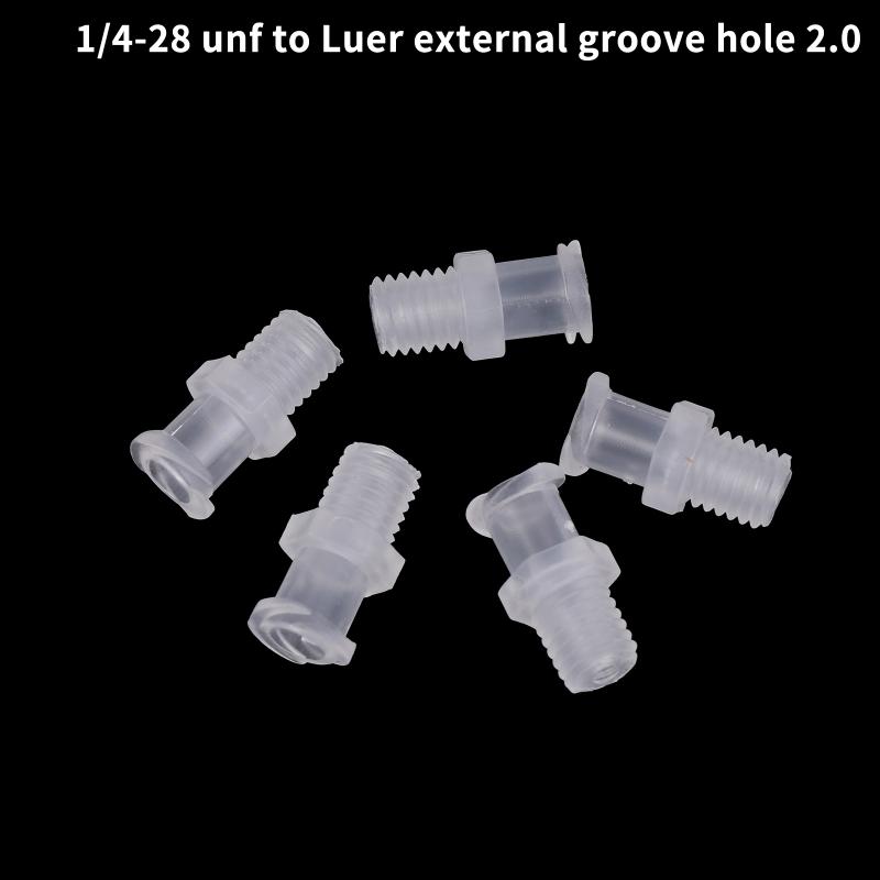 Пластиковый адаптер Luer Lock из ПП – Преобразует резьбы 1/4-28UNF, M5, M6 для дозирования, воздушных клапанов и соединений шприцев