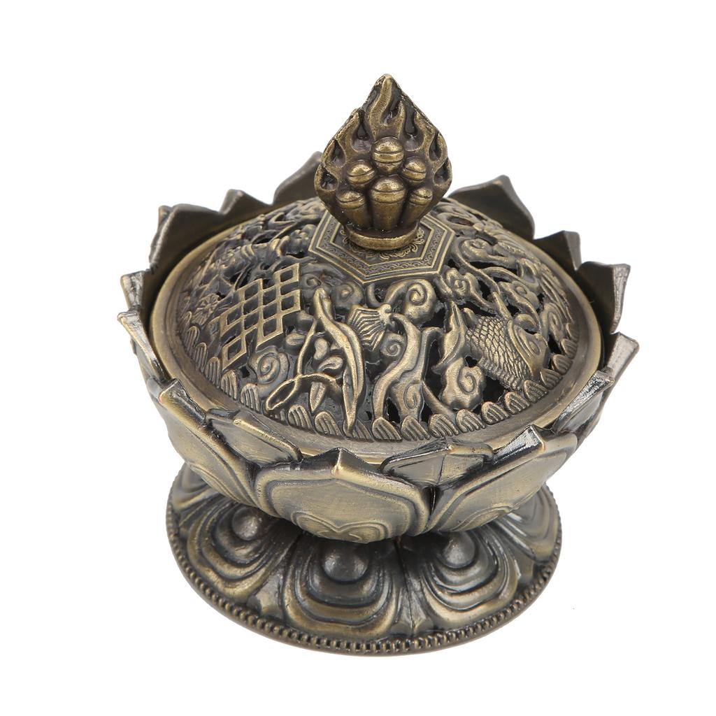 Incense Burner Bronze Anticorrosion RustProof Durable Classical Charcoal Burner for Home Decoration