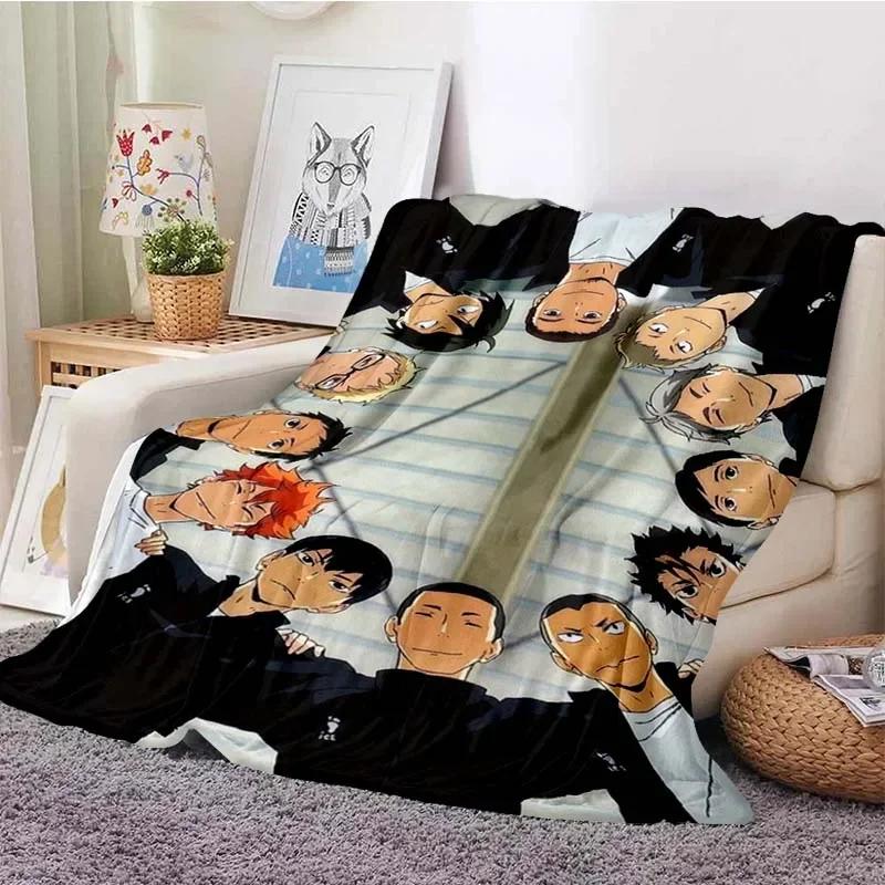 Волейбол Аниме Плед Haikyuu Одеяла Коралловый Флис Плюшевые Украшения Мия Ацуму Манга Мягкие Пледы для Кровати Дорожное Одеяло