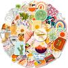 Clearance T01040622 50 Sheets Boho Style Sticker Artist Bohemian Creative Notes Luggage