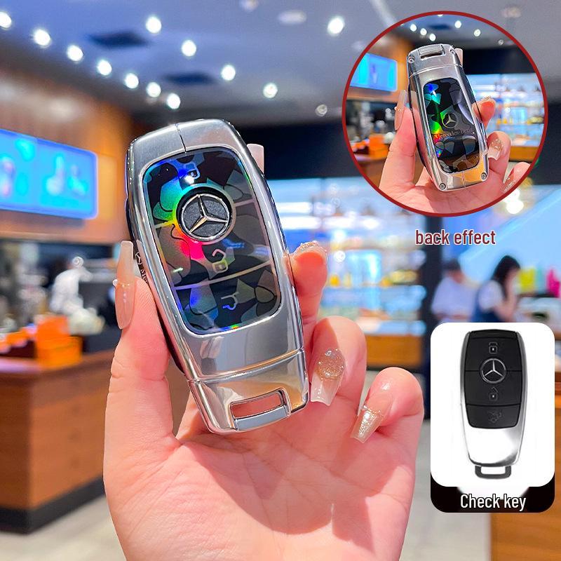 Чехол для ключа Mercedes-Benz для E-класса, C-класса, S-класса, GLB, GLC, GLE, GLA - Подходит для E300L, C260L, A200L