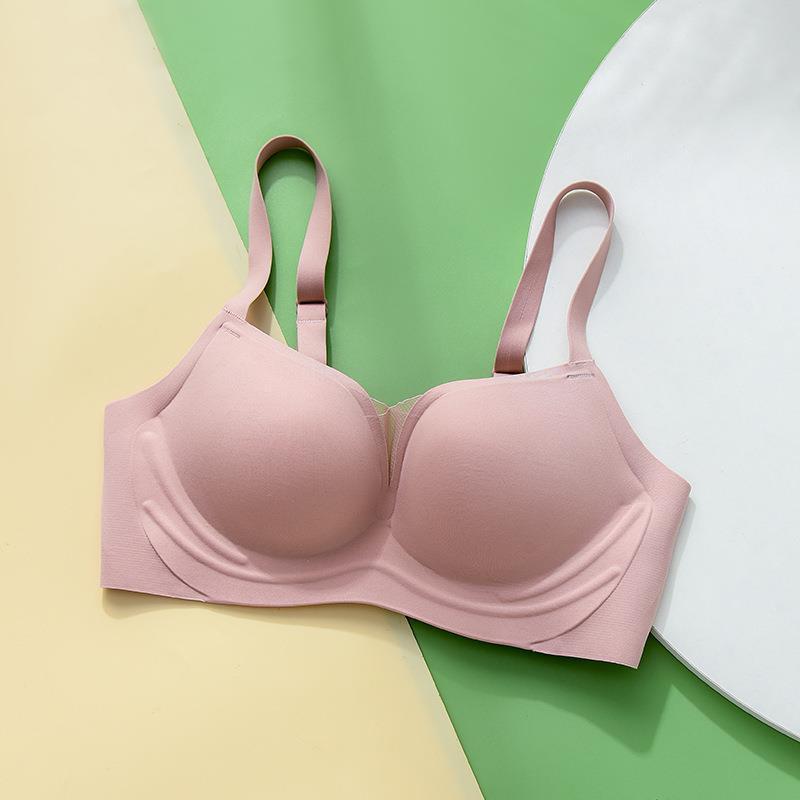 Простой бюстгальтер с драпировкой, бесшовная сетчатая пряжа, гладкая поверхность без косточек, большой, предотвращающий провисание, регулируемый бюстгальтер для поддержки под грудью