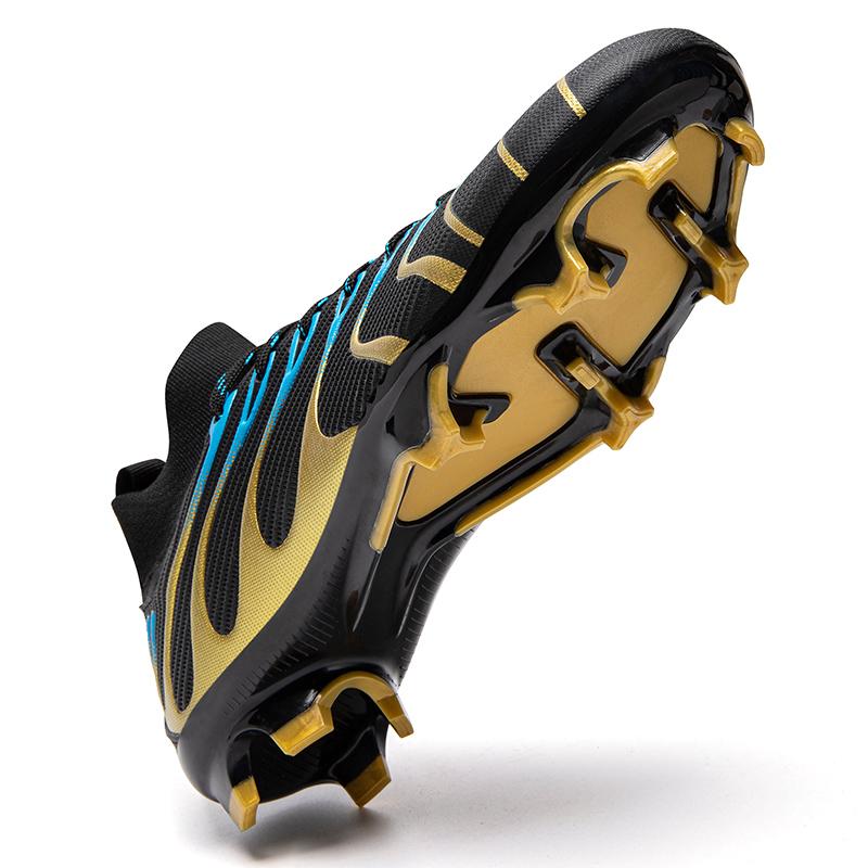35-45 Мужские футбольные бутсы с высоким берцем и крупными длинными ногтями. Нескользящие и износостойкие детские футбольные бутсы из искусственного материала Corthiro TPR на открытом воздухе.