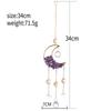Natural Amethyst Green Crystal & Rose Quartz Moon Hourglass Star Sun Catcher Pendant