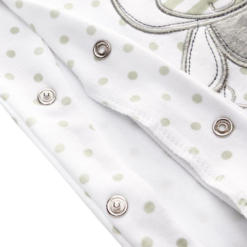 Boys Girls Cartoon Striped Print Home Romper Pajamas Newborn Infant Baby Clothing