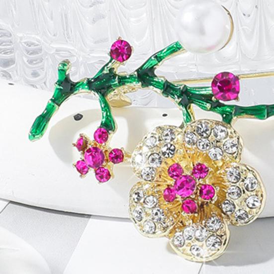 Brooch Pin Sparkling Rhinestones Inlaid Fine Craftsmanship Collar Pin Cardigan Hat Bag Clothing Decoration