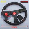 JDM 12.5inch 315mm Microfiber Leather Steering Wheel Red Stitching Racing Sports Steering Wheel