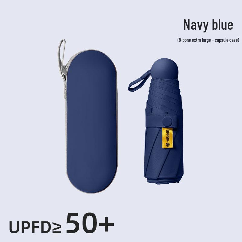 Компактный складной зонт с защитой от УФ-лучей и черной подкладкой