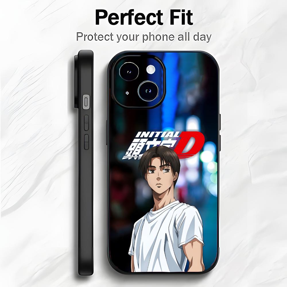 Гонки Классическое Японское Аниме I-Initial D Чехол для Телефона Чехол для Телефона Мягкая Упаковка Легкий Для iPhone17 16 15 14 13ProMax