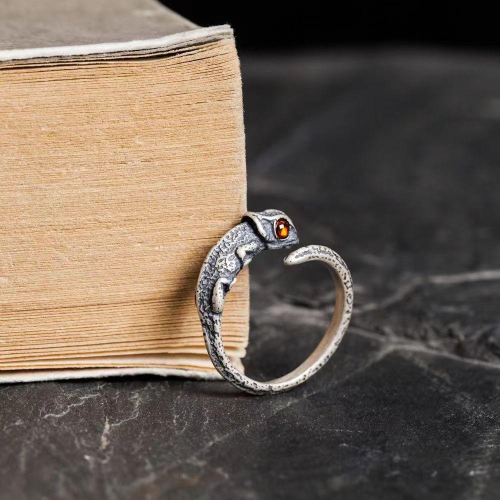 Adjustable Retro Gifts Chameleon Ring Jewelry Personality Ring Lizard