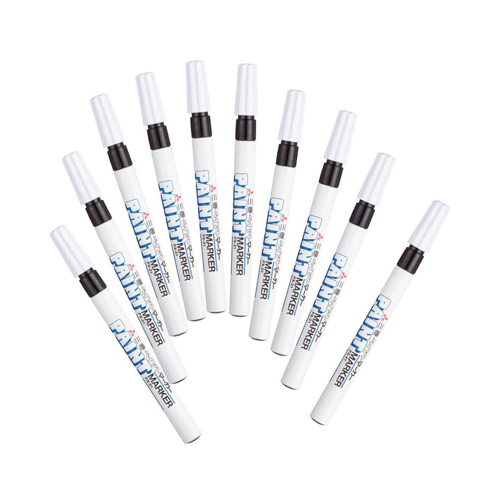 Mitsubishi Pencil Paint Fine Markers, Point, Black, 10-Piece Set, PX21.24