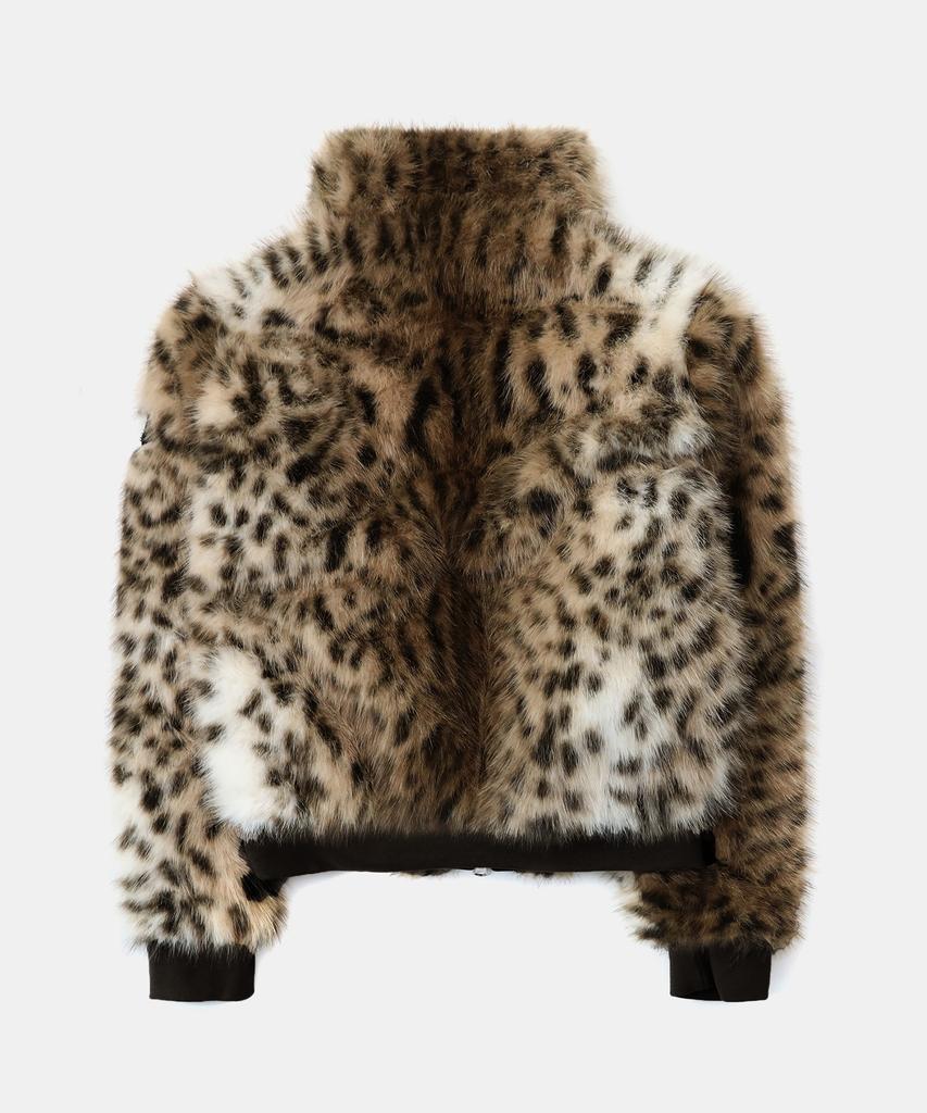 Badblood Viper 81 High-Neck Fur Jacket - Brown Leopard