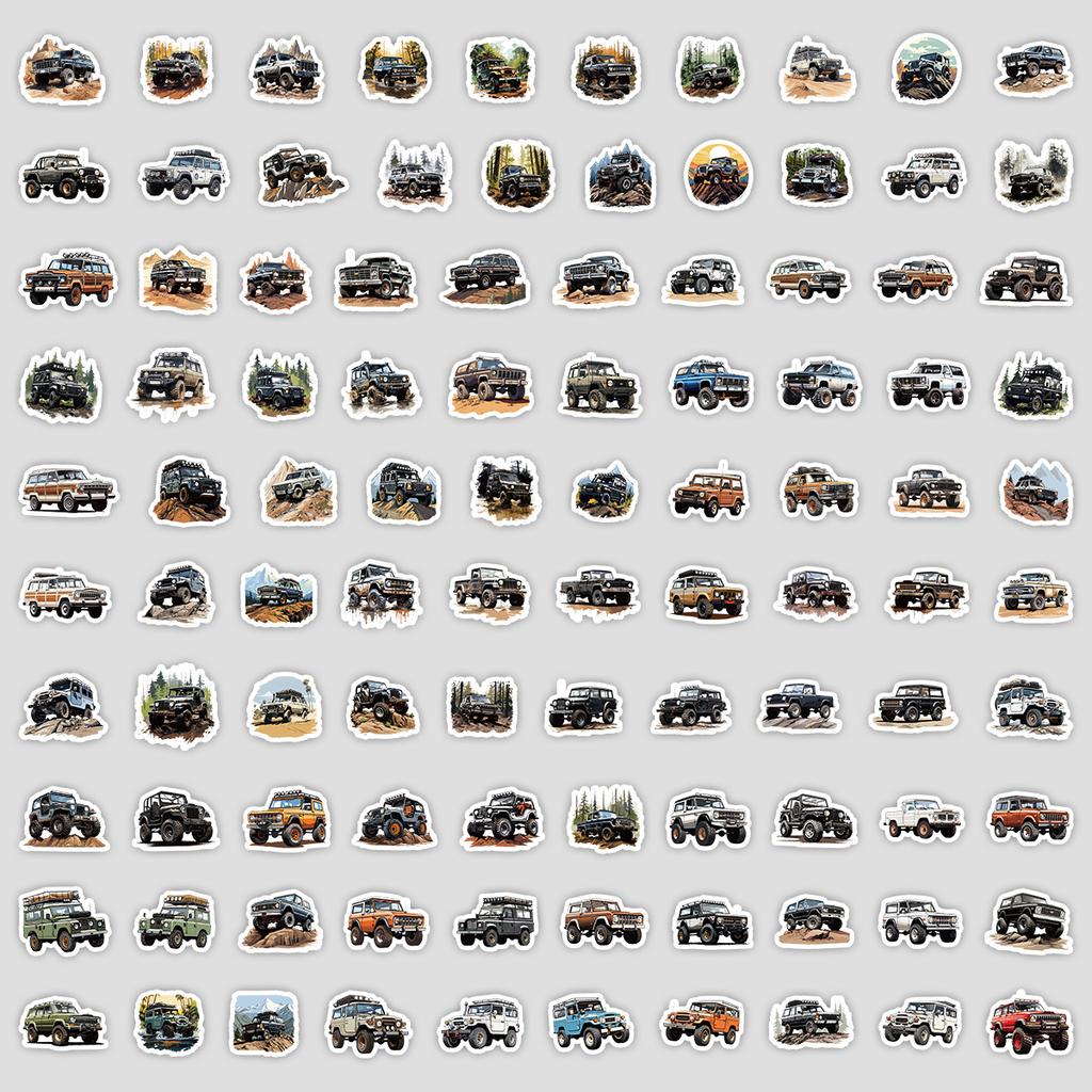 100 Наклеек Граффити Серии Классических Автомобилей Милые Наклейки на Автомобиль Водонепроницаемые Декоративные Наклейки для Водного Стакана Компьютера