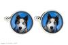 Siberian Husky, Chukcha - cufflinks and tie with your photo, a suit decoration, men's jewelry from the Art-Dog brand.