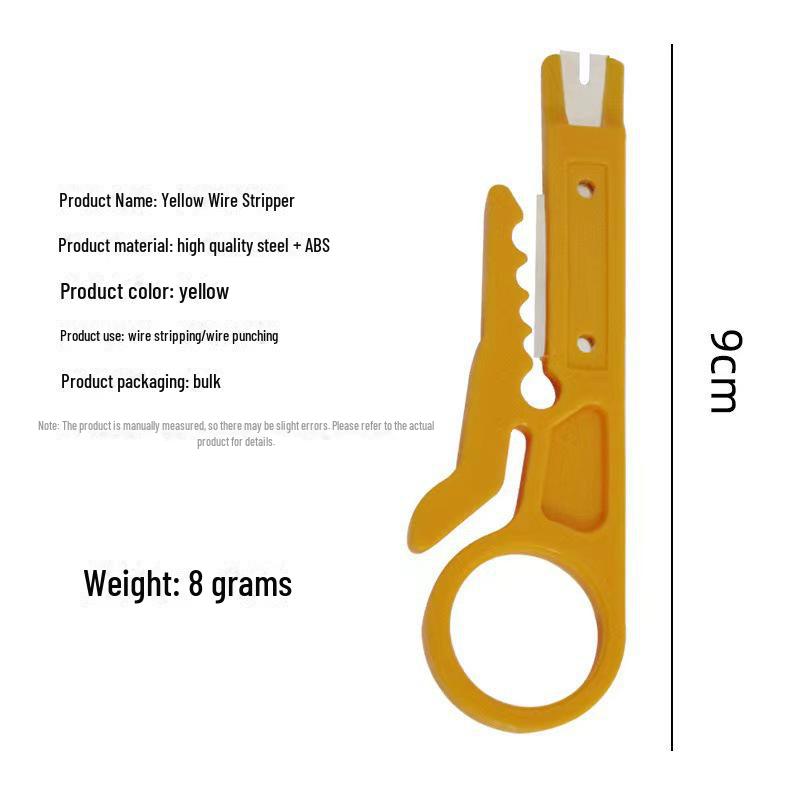Набор инструментов для зачистки и обжима проводов: В комплект входят небольшие плоскогубцы, нож и обжимной инструмент для сетевого кабеля.