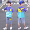 Boys Summer Outfit New Trendy Sportswear Thin Short Sleeve Clothes for Big Kids Stylish Casual Set