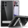 Protective Case for Samsung Galaxy S23 Ultra - BOOLING - Soft Transparent Silicone - Adjustable Stand