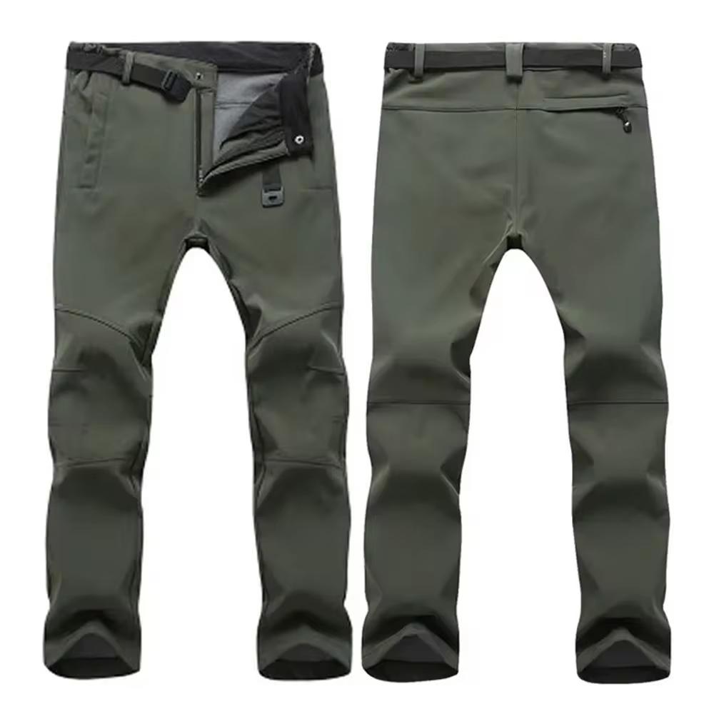 Men Winter Waterproof Climbing SkiingTrekking Fleece Fishing Tactical Pants Cargo Pants Camping Hiking Trouser