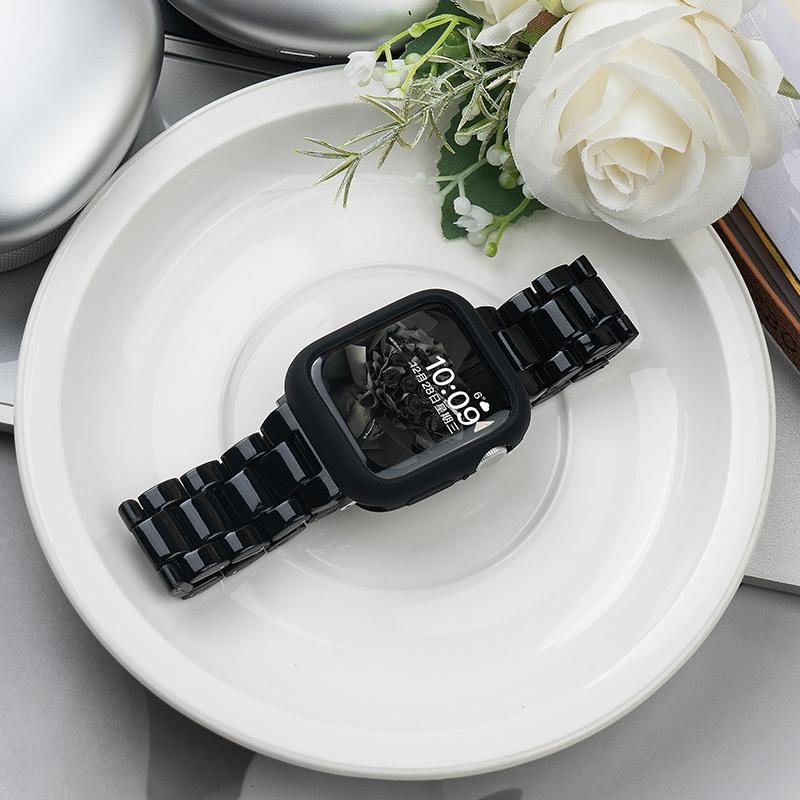 Радужный прозрачный ремешок для Apple Watch Series 10 9 8 7 se 6 5 4 3 Тонкий женский браслет для iWatch 40 мм 38 41 42 44 45 46 49 мм