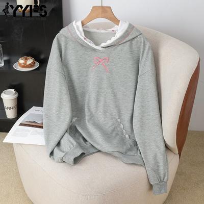 Женская модная повседневная весенне-осенняя блузка/рубашка с длинным рукавом и капюшоном с принтом в цветочный узор