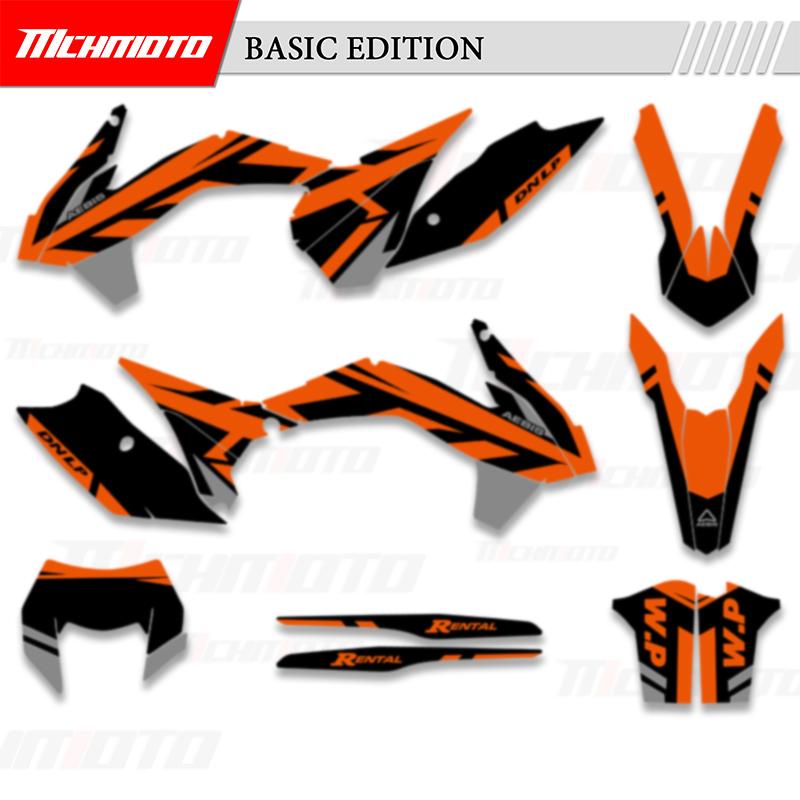 MCHMFG Для KTM SX SXF XC XCF 2013 2014 2015 EXC XCW 2014 2015 2016 Графика Наклейки Комплекты Номер Имя Фон