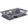 Gray dish drying rack 40x29x8.5 cm