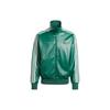 Originals Adicolor Series Three-Stripe Zip-Up Leather Jacket Men Outerwear Green IZ4032