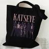 KATSEYE Girl Group Print Canvas Tote Bag Commuter Student Shoulder Bag Large Capacity 60123-4