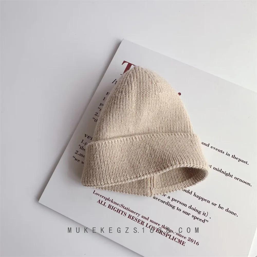 Детская шапочка однотонная вязаная детская зимняя шапка для детей теплая вязаная крючком шапка для мальчиков и девочек шапка для малышей детский чепчик Gorras Gorro