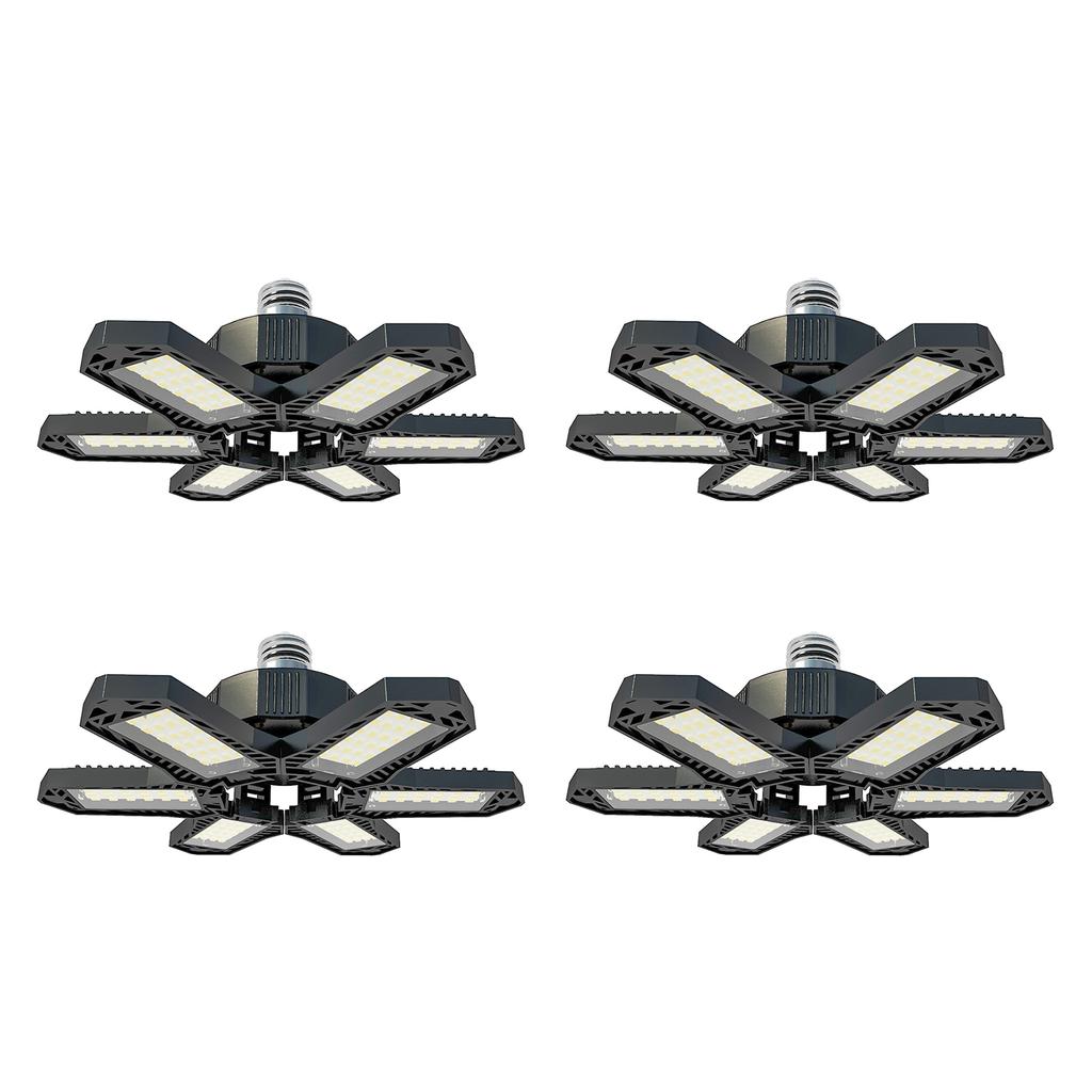 Светодиодные светильники для гаража - мини-потолочные светильники с 6 регулируемыми панелями, деформируемый вентилятор, потолочный светильник, 100-265 В