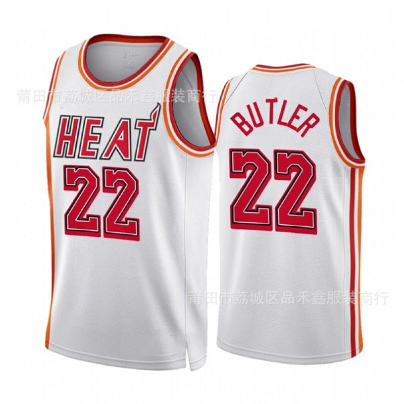 Miami Heat Basketball Jersey Jimmy Butler 22 Tyler Herro 14 Dwyane Wade 3 City Edition Cotton Sport Wear Men Women
