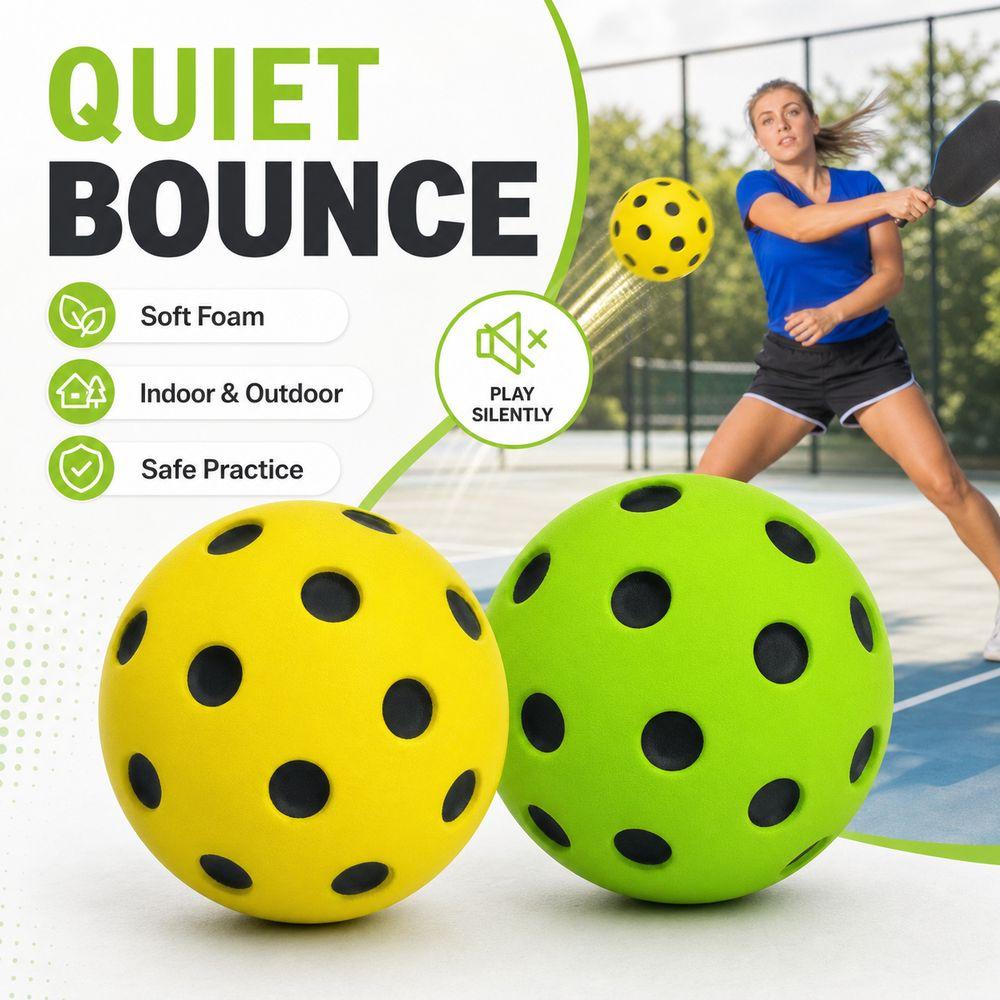 PU Foam Pickleball Training Balls High Bounce Quiet Pickleball Balls for Pickleball Training