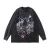 American Trendy Brand Punk Cartoon Print Spice Girl Long-Sleeved T-Shirt Men And Women Oversized High Street Tee
