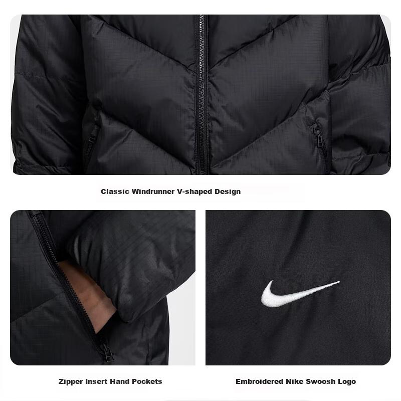 NIKE Women's Winter Short Hooded down Jacket,HV5236-010