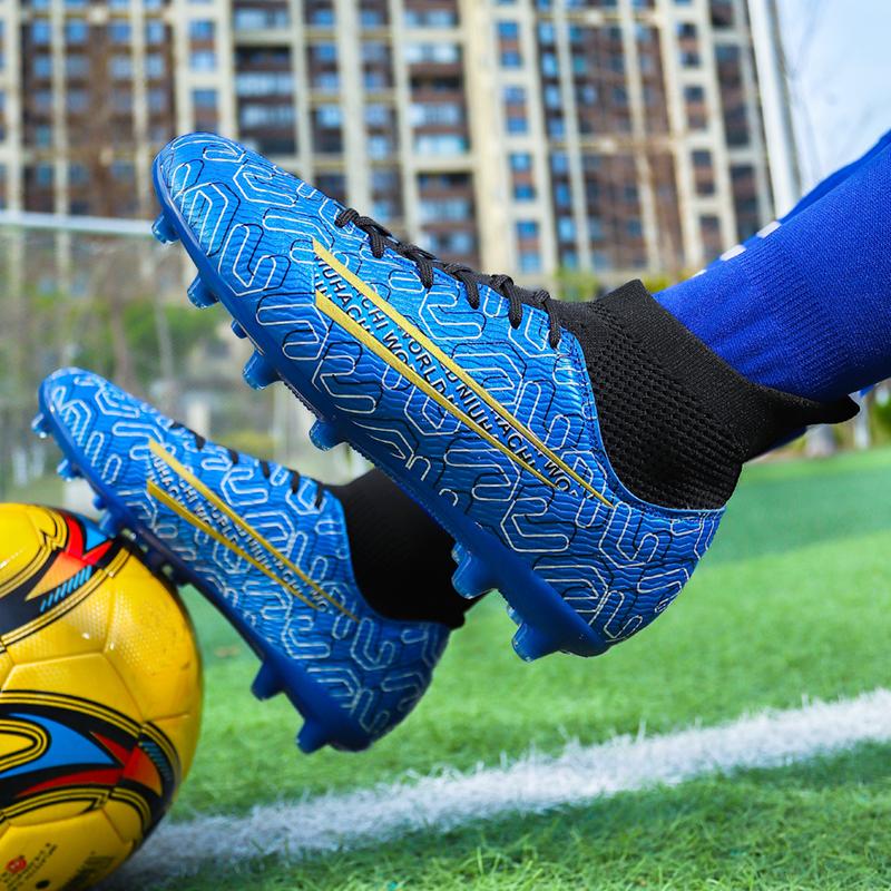 33-36 Мужские детские футбольные бутсы для молодежи с длинными шипами Спортивные футбольные бутсы большого размера Молодежная спортивная обувь