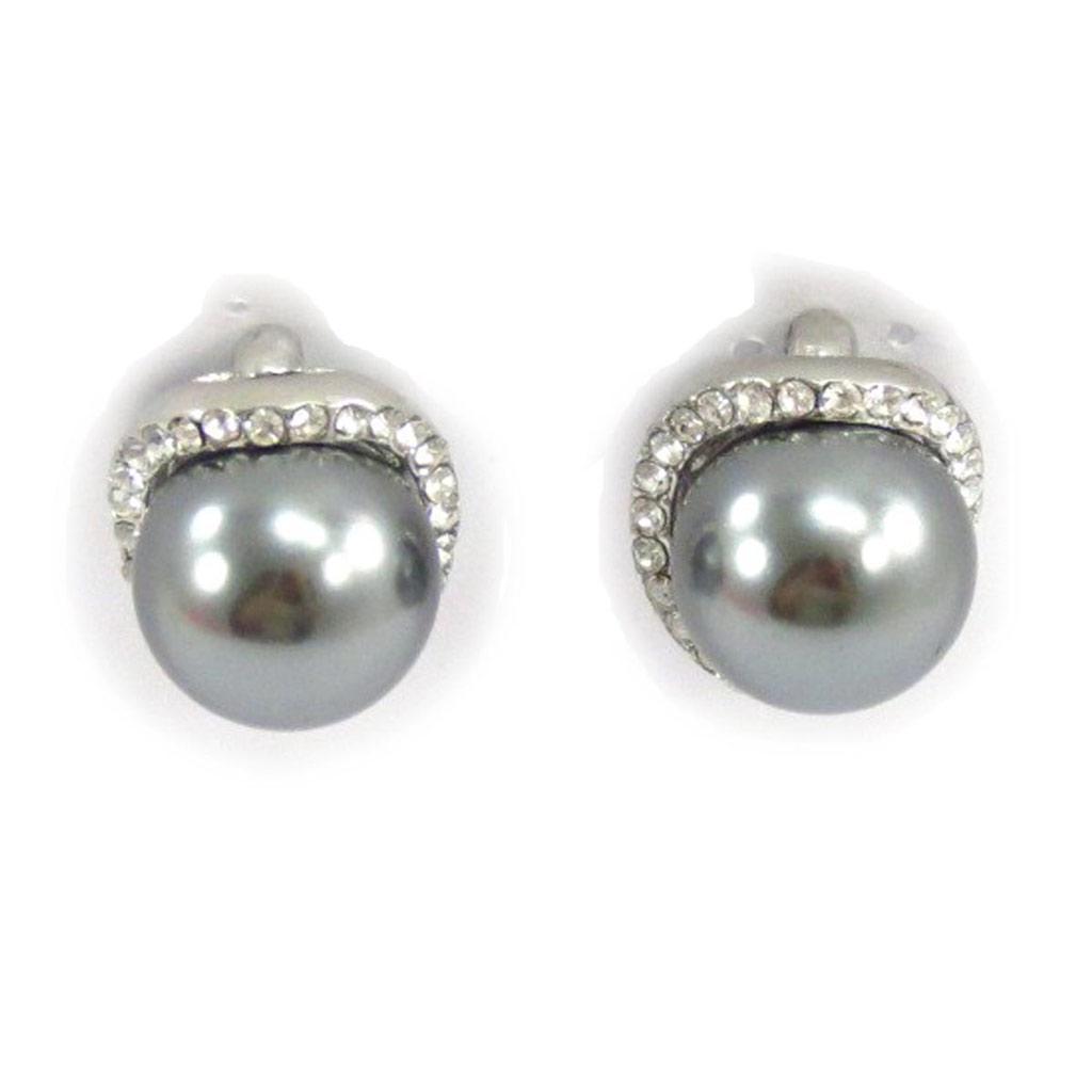 Les Trésors De Lily [J6816] — Серые дизайнерские серьги «Сисси»