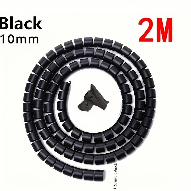78,74-дюймовый гибкий спиральный кабель, защитный кабельный органайзер, защитная трубка для компьютерного шнура, зажим для органайзера, инструменты для управления 10 мм