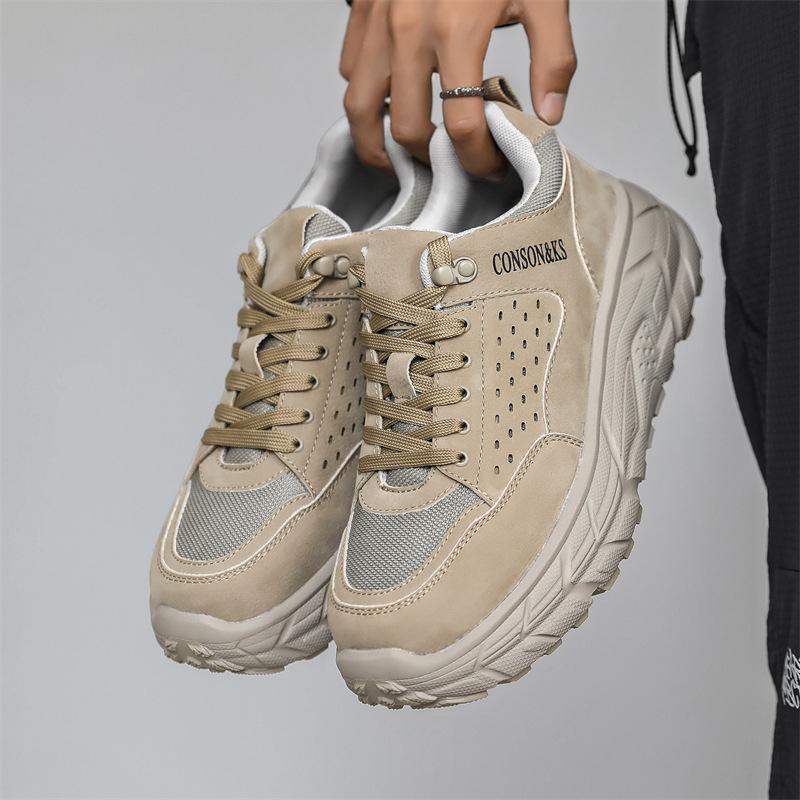 Обувь Мужские пустынные желтые кроссовки на платформе Мужская трендовая обувь Super Fire Кроссовки для походов