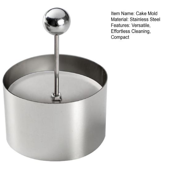 Кольцо для выпечки торта из нержавеющей стали, бесшовное, круглое, формы для муссовых тортов с толкателями и подъемниками, кухонный инструмент для выпечки для домашней пекарни